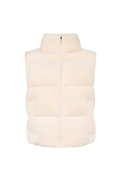 Ribbed Velour Puffer Vest — packshot