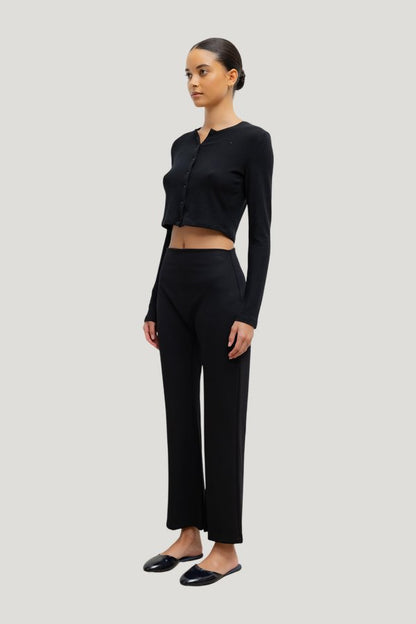 Rio High Waist Flare Pant — model side
