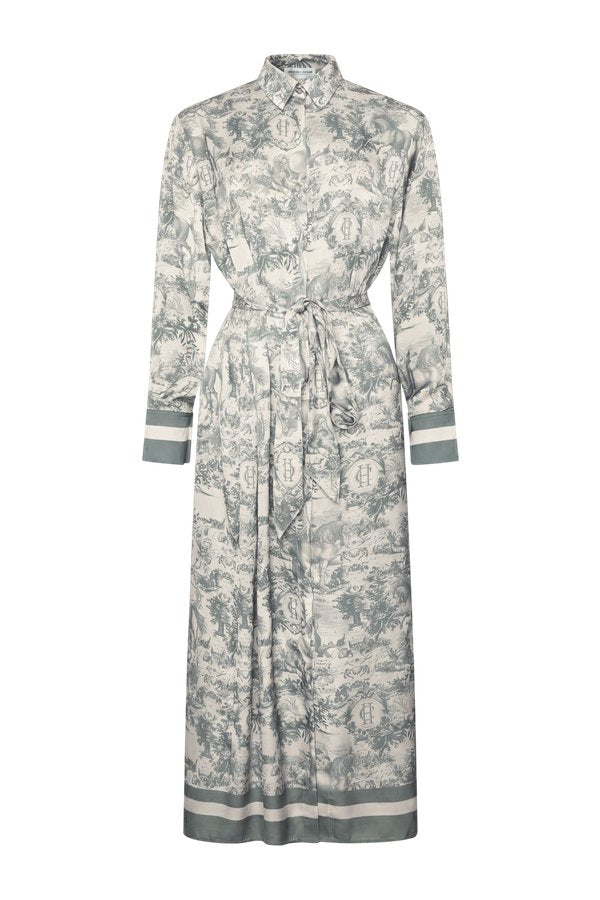 Riviera Shirt Dress (Vintage Chateau Steel — packshot