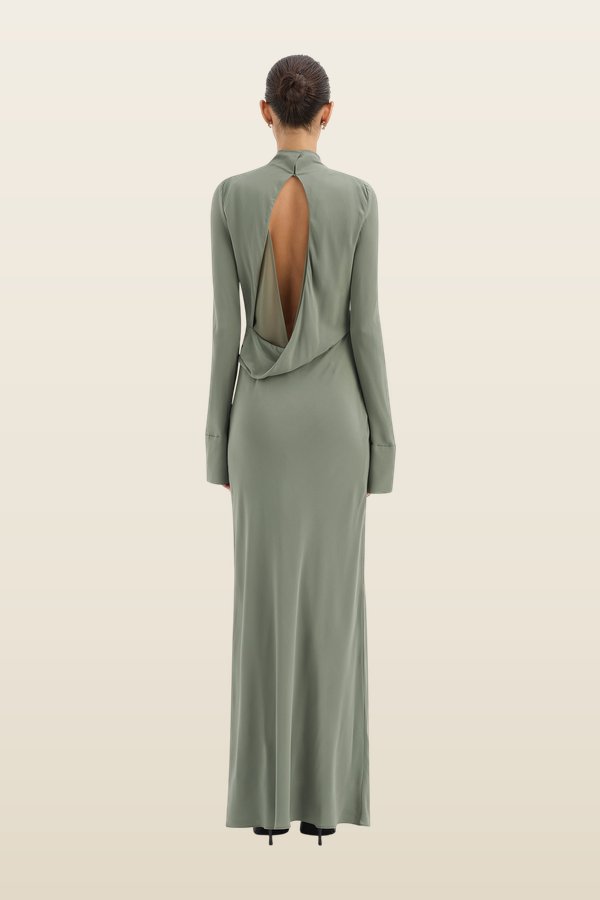 Rousseau Open Back Gown — model back