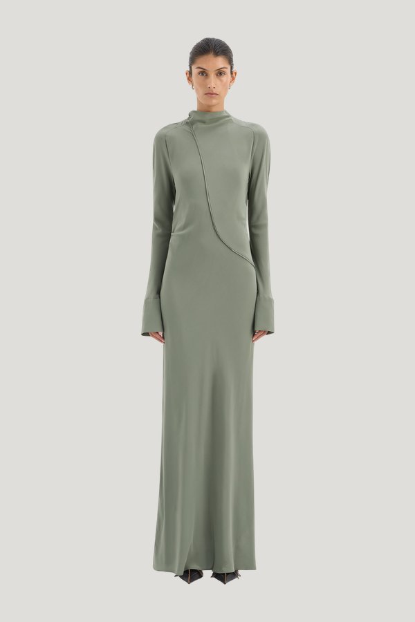 Rousseau Open Back Gown — model front
