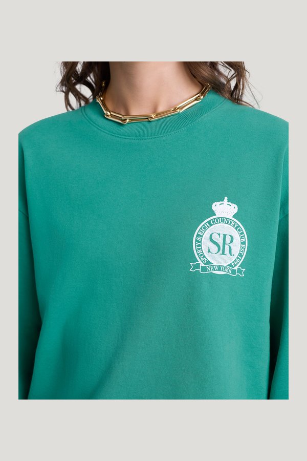 Royal Club Crewneck — model side