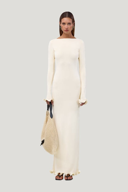 Ruffle Hem Maxi Dress — model front