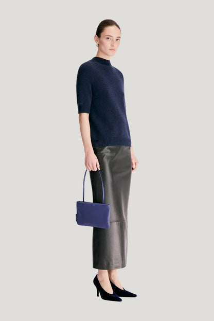 RUTH Stand collar cashmere top — carry 3