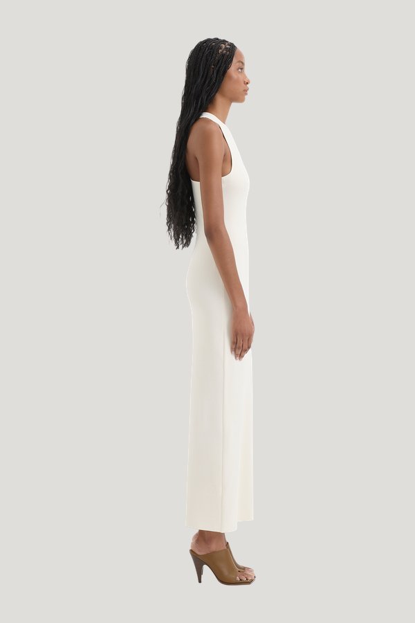 Sabah Cross Back Midi Dress — model side