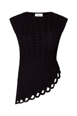 SAEZ Ruffled crochet top — packshot