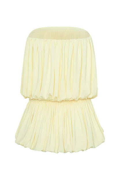 Safiya Strapless Gathered Bubble Mini Dress — packshot