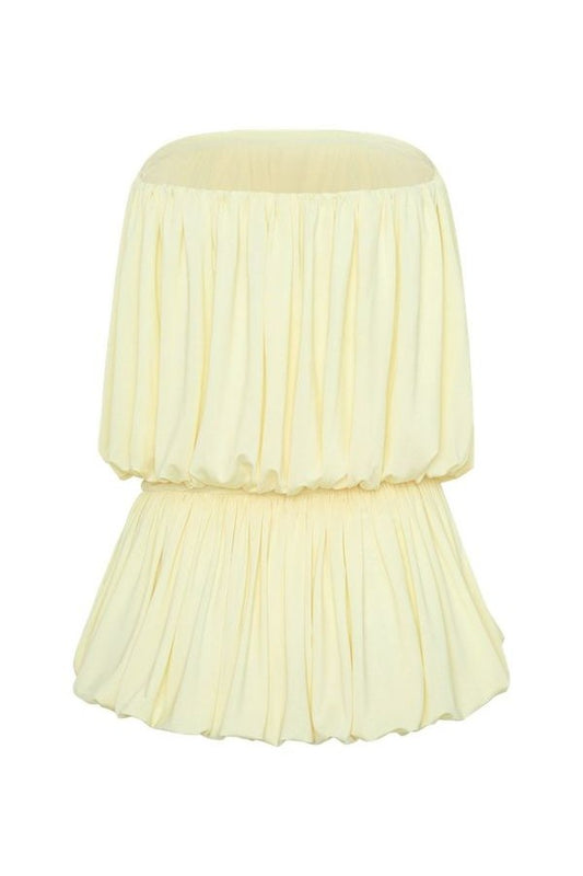 Safiya Strapless Gathered Bubble Mini Dress — packshot