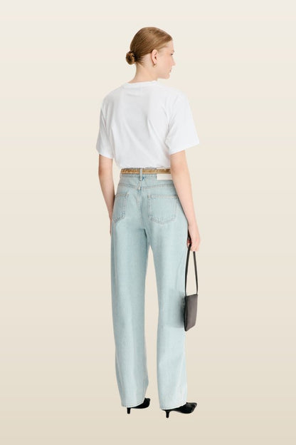 SAMUR LDS Organic denim boyfriend jeans — model back