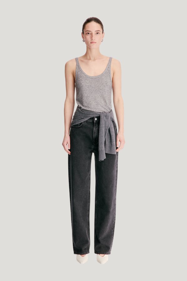 SAMUR LDS Organic denim boyfriend jeans — model front