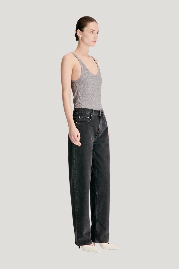 SAMUR LDS Organic denim boyfriend jeans — model side