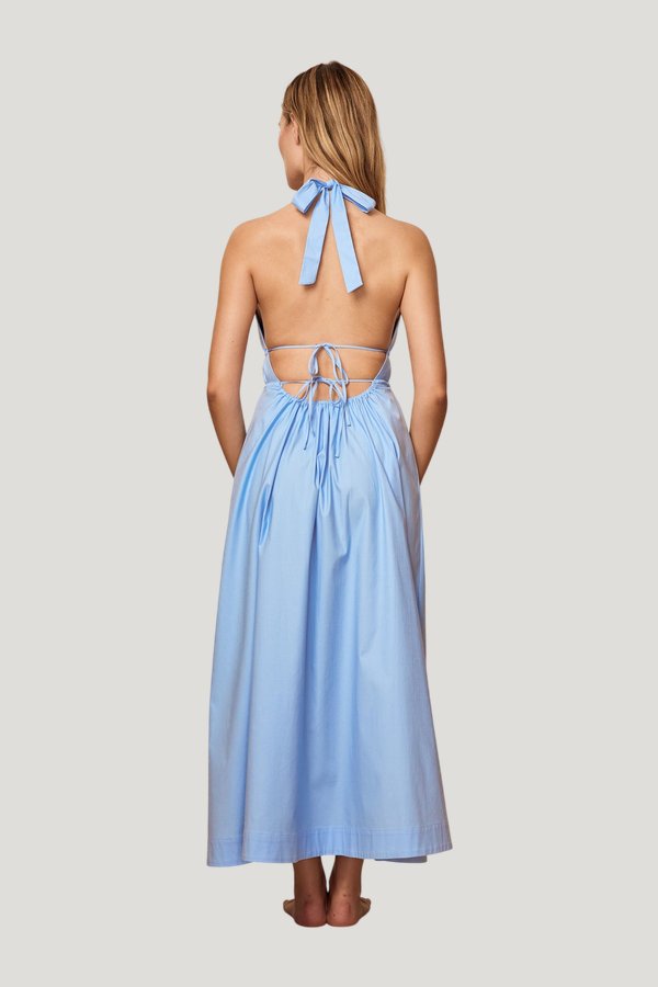 Santa Cruz Dress - Sky — model side