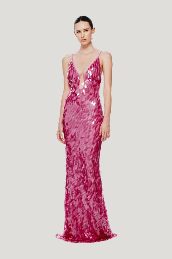 The Sapphire Sequin Dress — model front