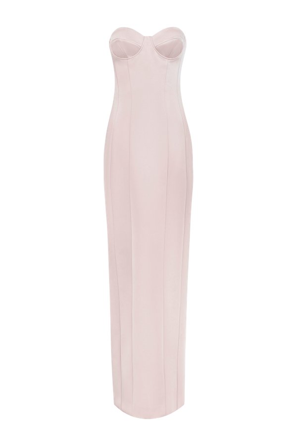 Satin Column Corset Maxi Dress — packshot