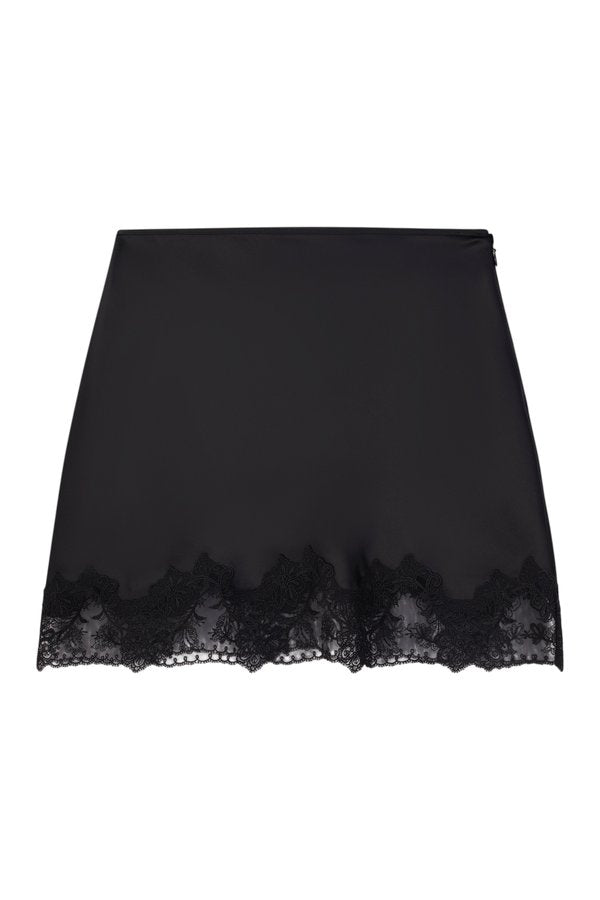 Satin Lace Detail Mini Skirt — packshot