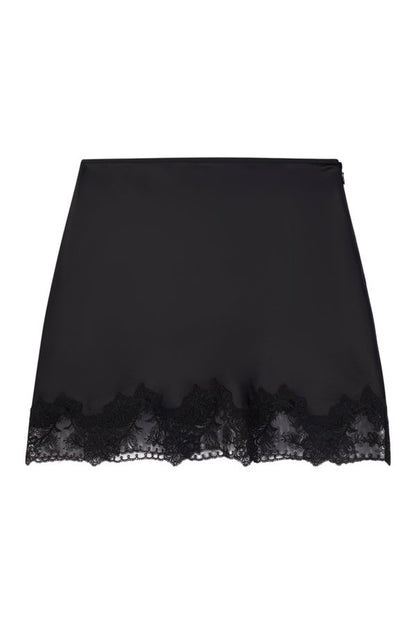 Satin Lace Detail Mini Skirt — packshot
