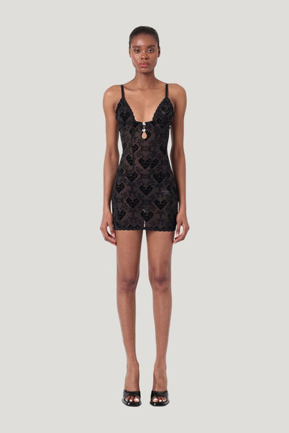 Scarlett Dress Flocked Mesh — carry 2
