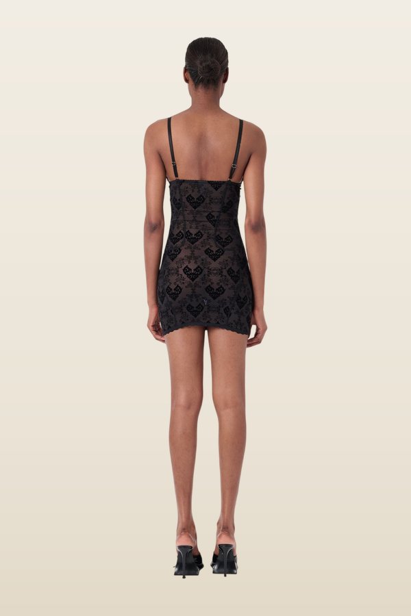 Scarlett Dress Flocked Mesh — carry 4