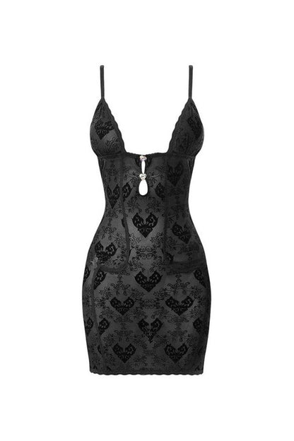 Scarlett Dress Flocked Mesh — packshot