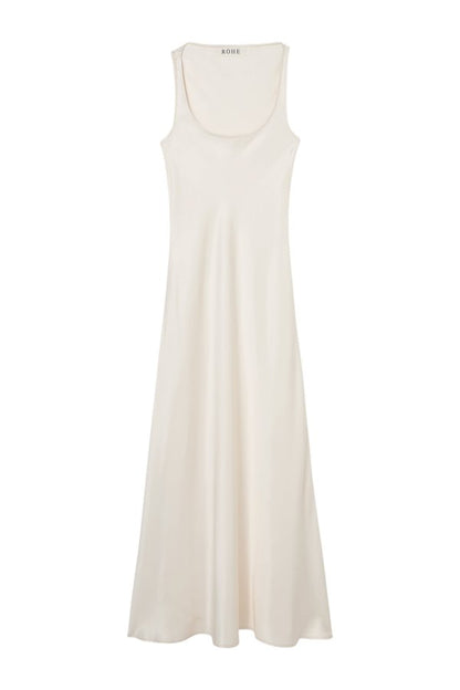 Scoop neck satin dress — packshot