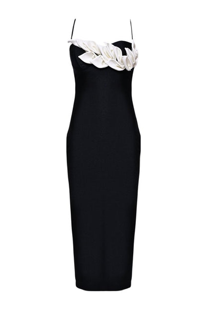Selene Mesh Flower Applique Midi Dress — packshot