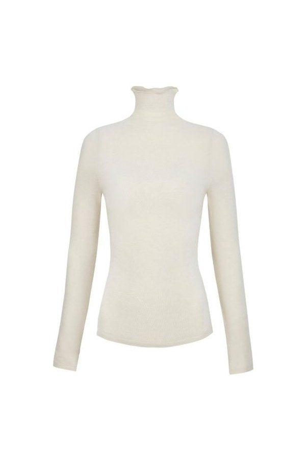 Semi Sheer High Neck Longsleeve Top — packshot