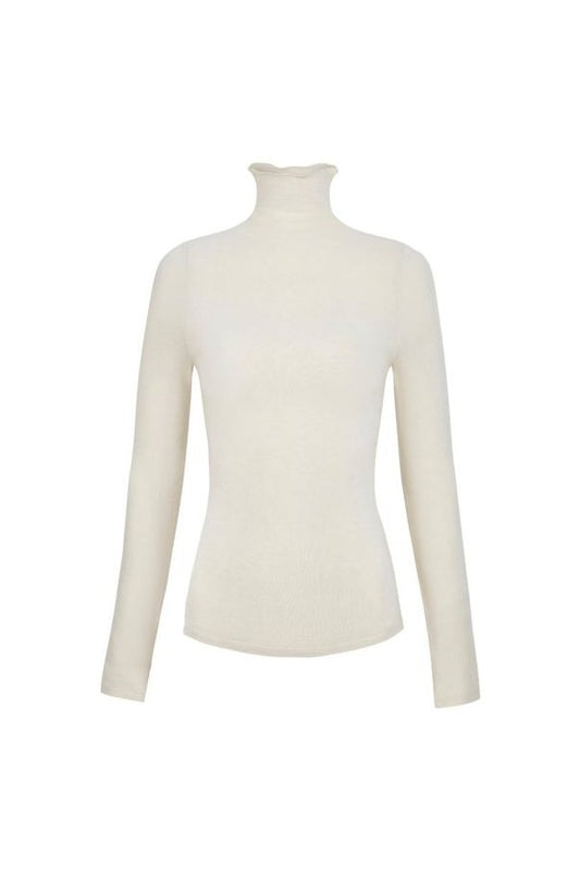 Semi Sheer High Neck Longsleeve Top — packshot