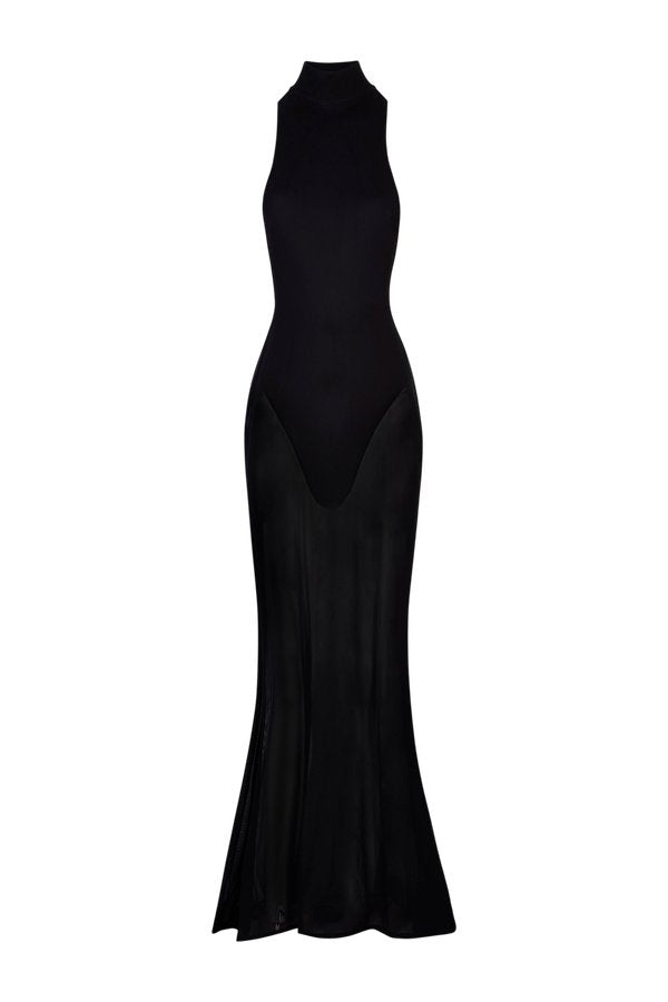 Sheer High Neck Racerback Gown — packshot