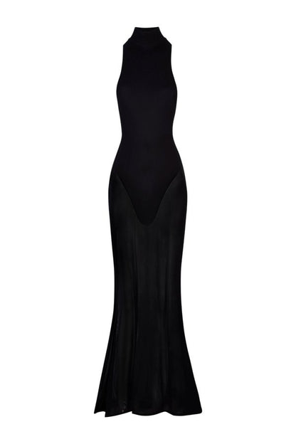 Sheer High Neck Racerback Gown — packshot