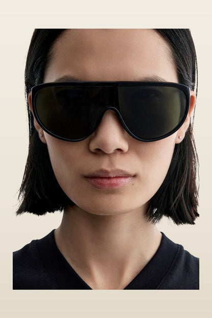 Shield aviator sunglasses — model back