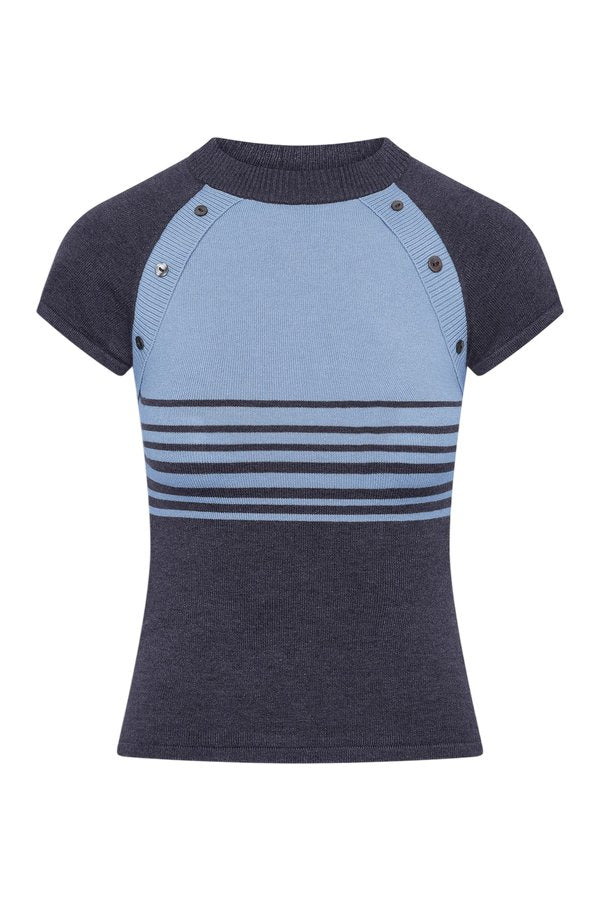 Shore Knit Shirt - Stone Stripe — packshot