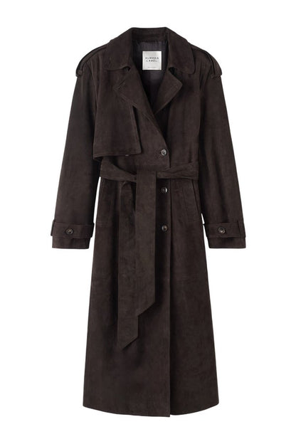 Sienna Suede Trench Coat, — packshot