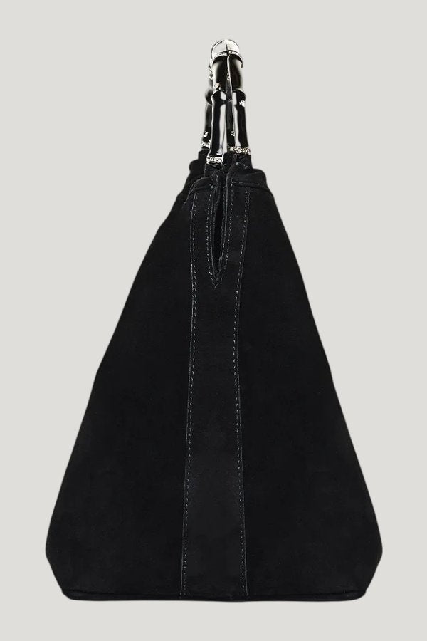 Sienna In Black Suede — model side