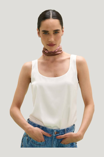 Silk Scarf — model front