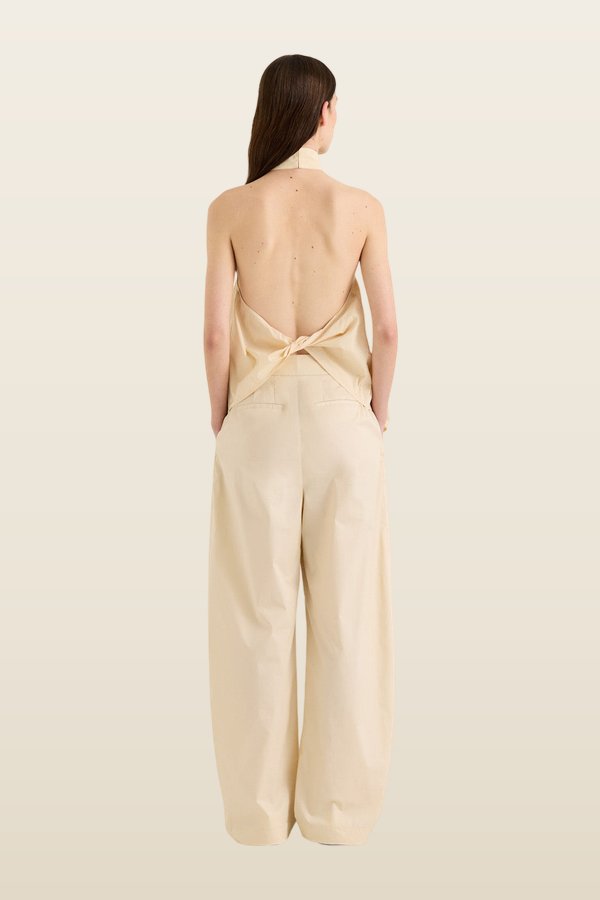 Silver Tailored Pants — model back