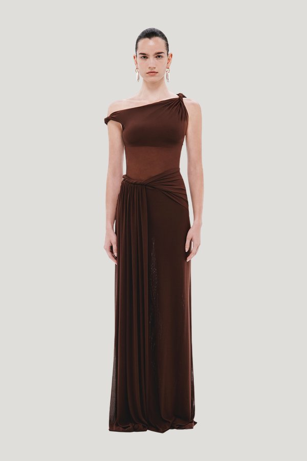 The Sisal Mesh Dress — model front