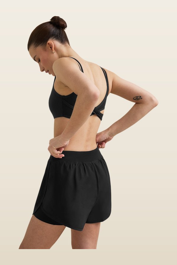 SkinLuxe Built-In 2In1 Short - Shadow — model back