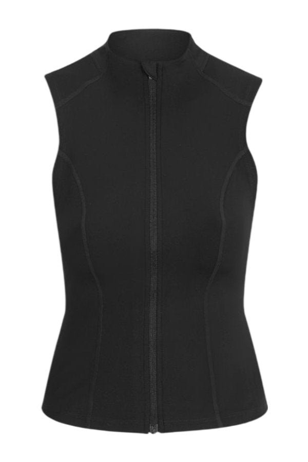 SkinLuxe Sleeveless Zip Through Running Top — packshot