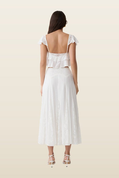 Skylar Lace Sleeveless Crop Top — model back