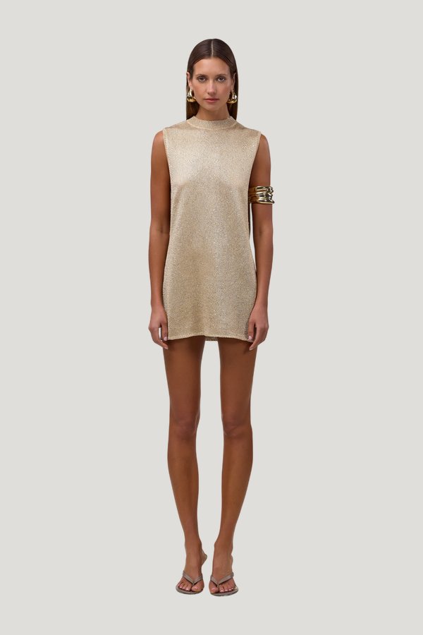 Sleeveless Knit Mini Dress — carry 2