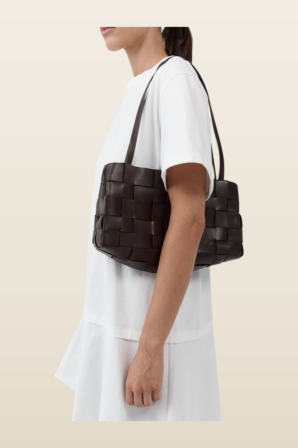 Slim Woven Tote — model back