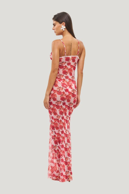 Solay Romantic Flowers - Dress — model side