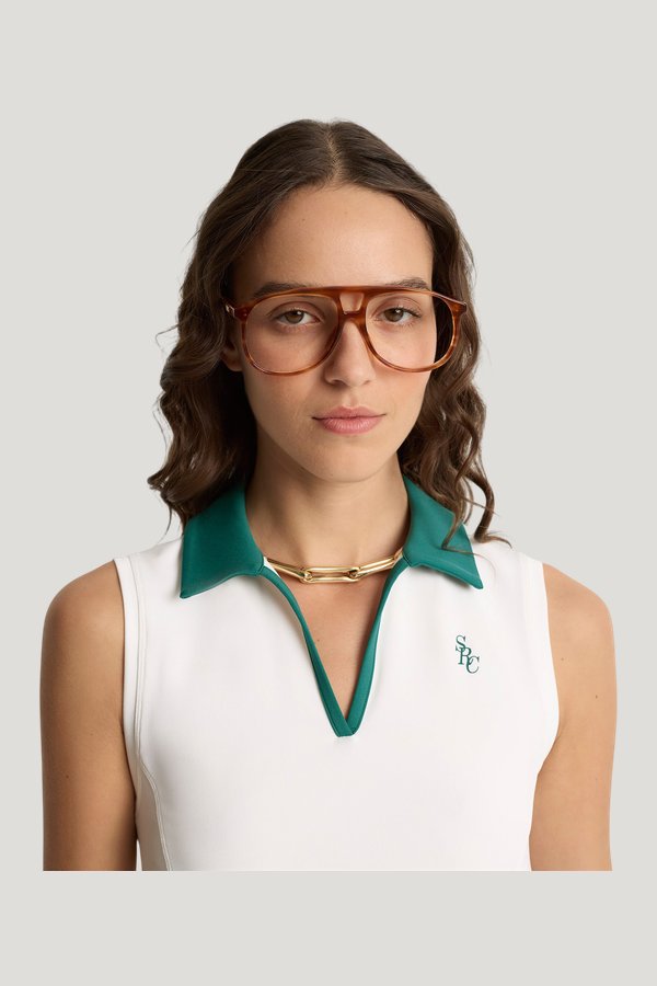 SRC Sports Polo Vest - White/Alpine — model side