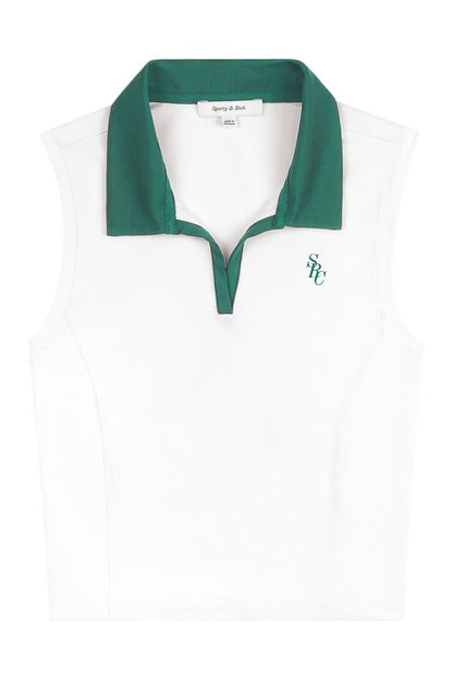 SRC Sports Polo Vest - White/Alpine — packshot