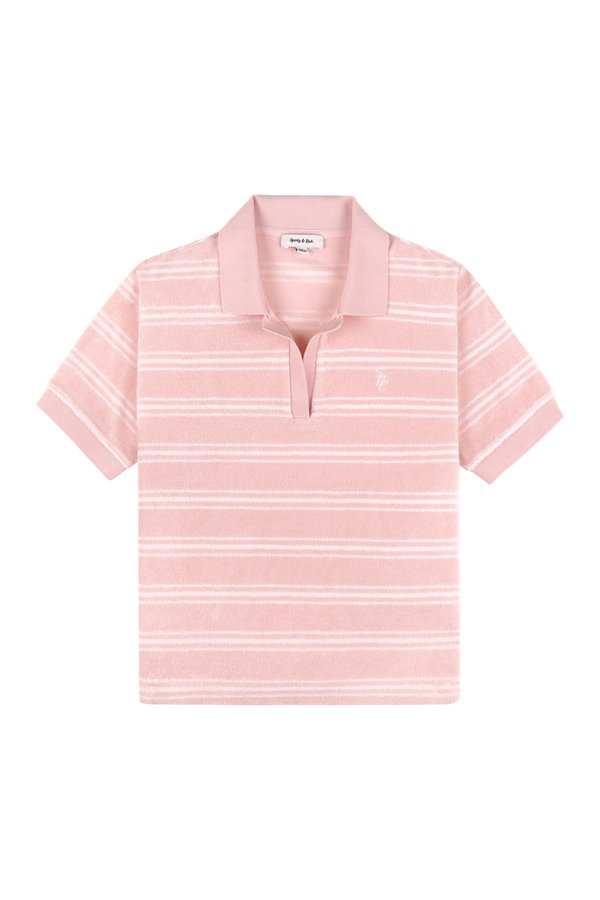 SRC Terry Polo - Pink Dolphin Striped — packshot