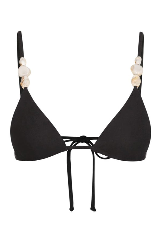 Stone Strap Triangle Top (Faux Suede — packshot