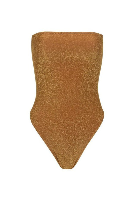 Strapless One Piece (Mocha Shimmer Lurex) — packshot