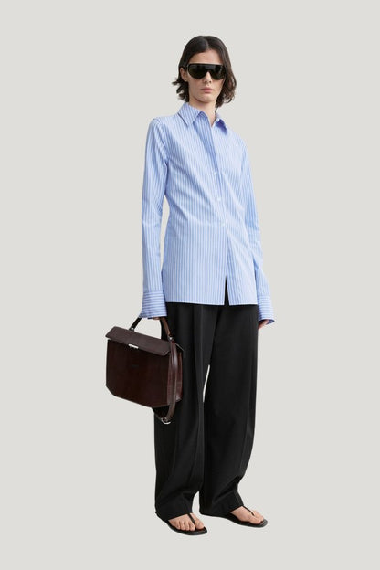 Striped poplin shirt — carry 2