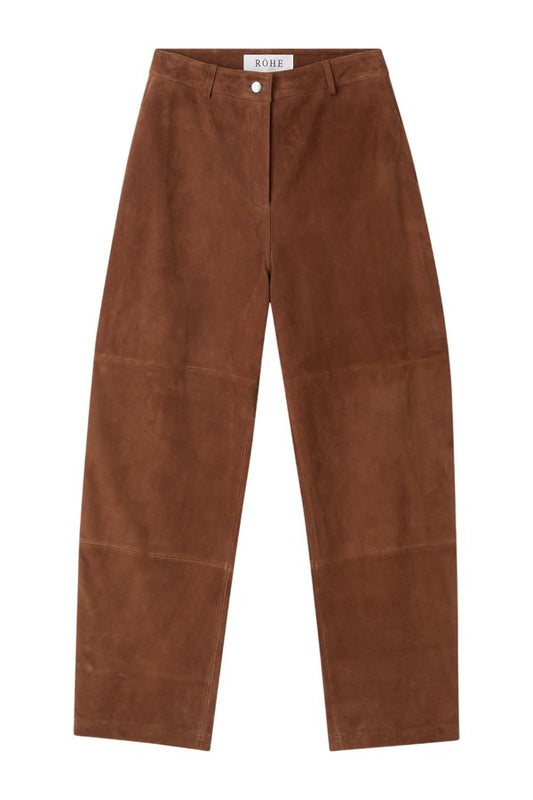 Sculptural suede trousers — packshot