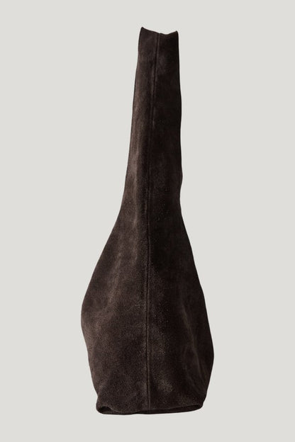 Suede Soft Bag - Coffee — model side